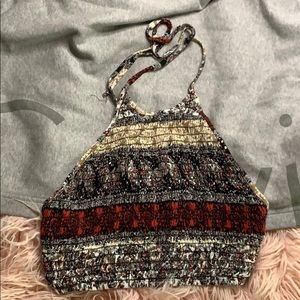 smocked halter top‎